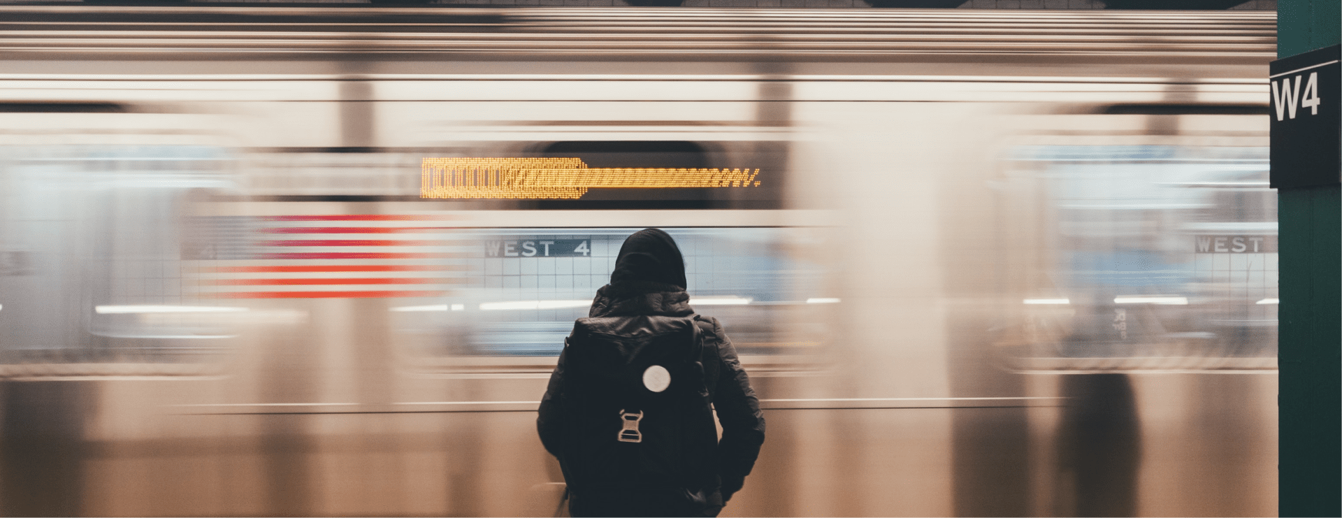 Man on the subway platform