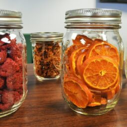 Dehydrated fruits in the jar